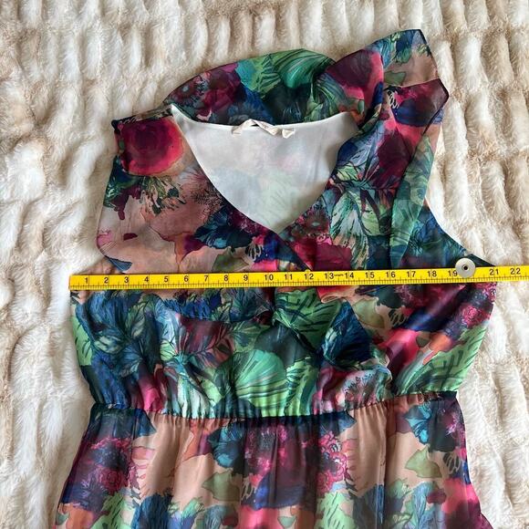 Soft Surroundings Womens Ambrosia Tiered Floral Maxi Dress Multicolor Size Large - Picture 6 of 9